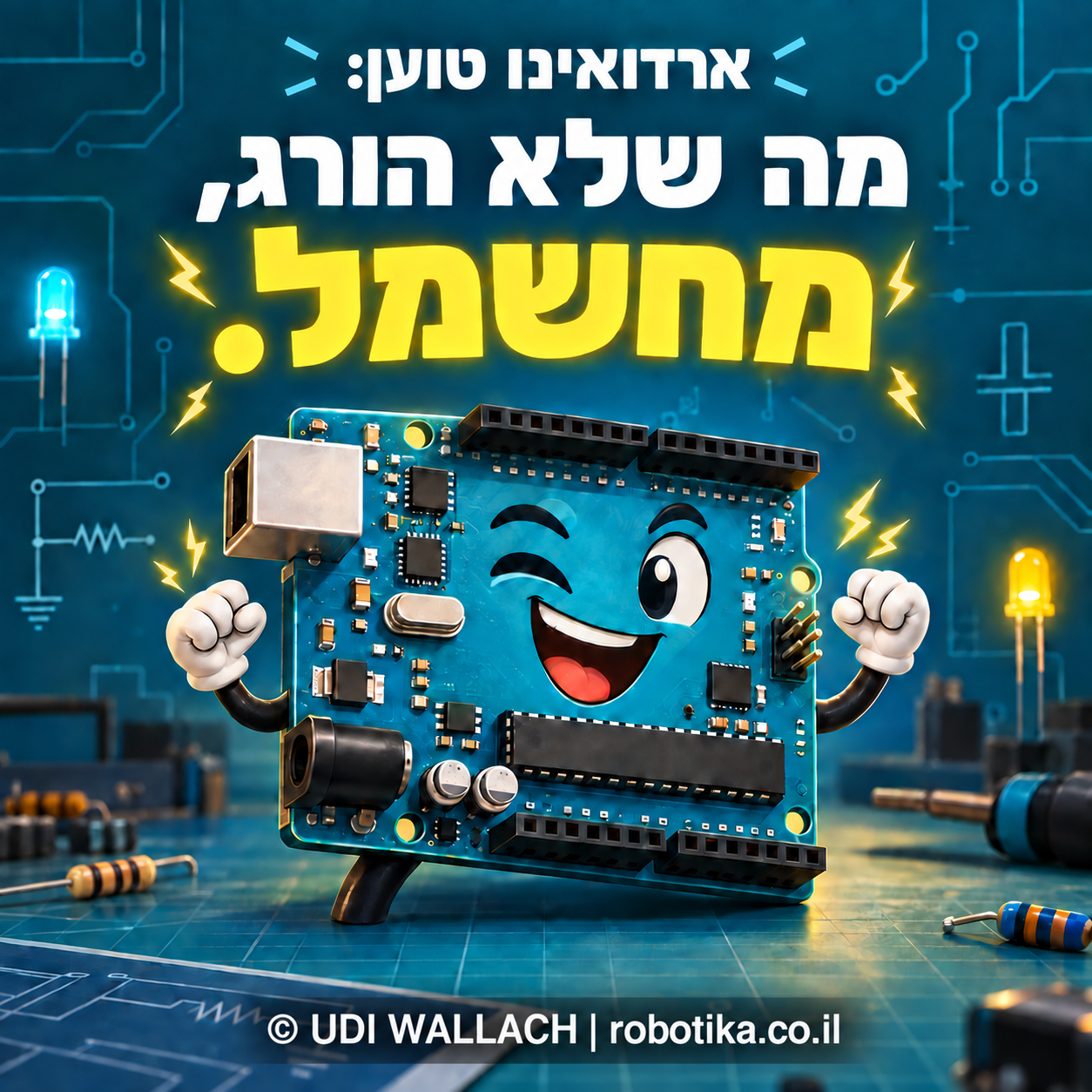 בדיחת ארדואינו: ארדואינו טוען — מה שלא הורג, מחשמל